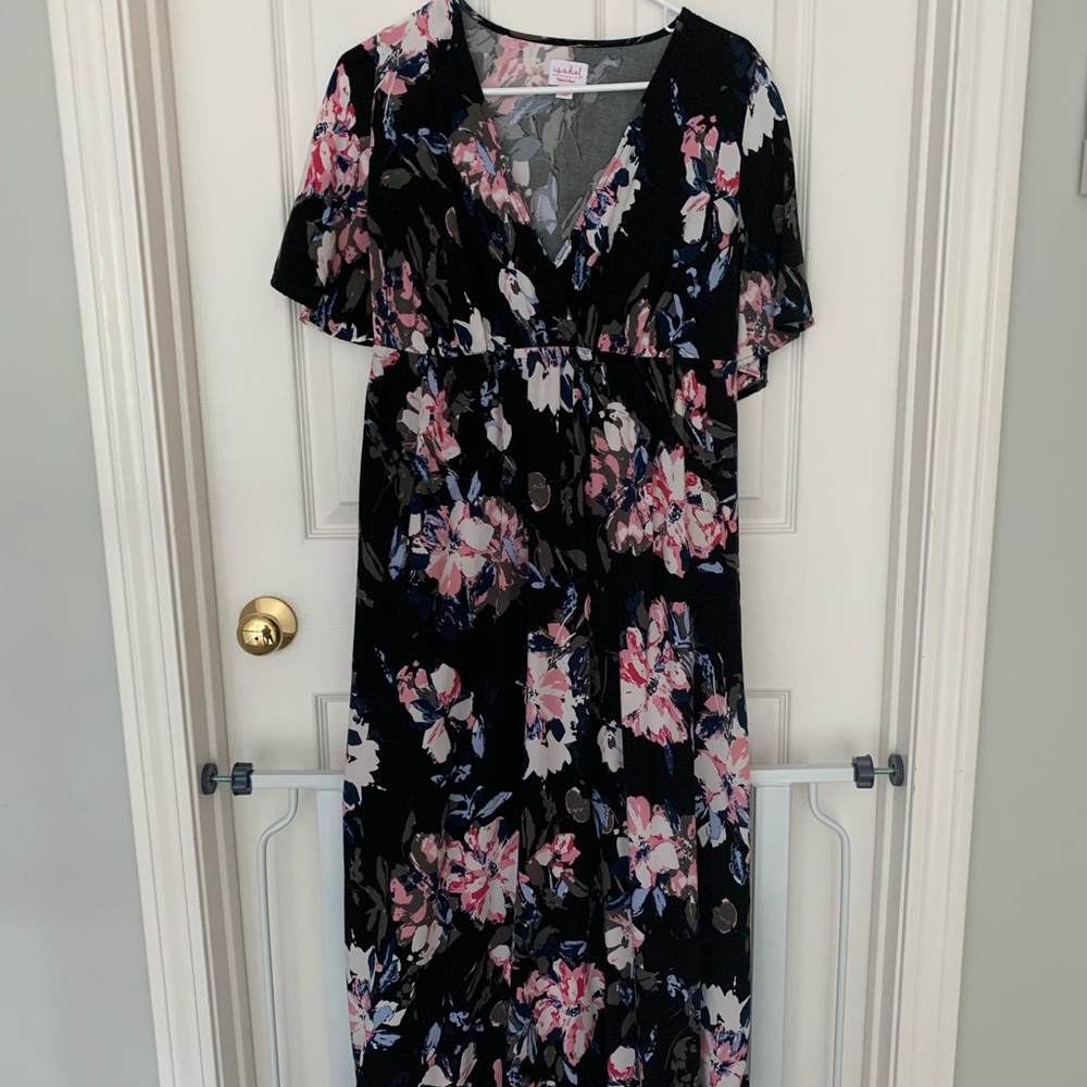 Floral maxi maternity dress